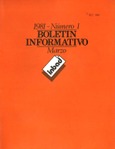 Boletín informativo del INBAD. 1981. Nº 1. Marzo