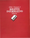 Boletín informativo del INBAD. 1984. Nº 1. Marzo