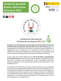 Boletín informativo nº 12. Unidad de Igualdad del MEFPD