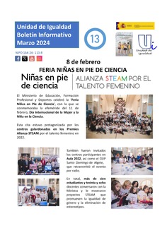 Boletín informativo nº 13. Unidad de Igualdad del MEFPD