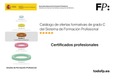 Catálogo de ofertas formativas de grado C del Sistema de Formación Profesional
