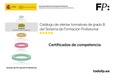 Catálogo de ofertas formativas de grado B del Sistema de Formación Profesional